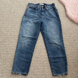 Madewell High Rise Classic Blue Women's The Momjean - size 26